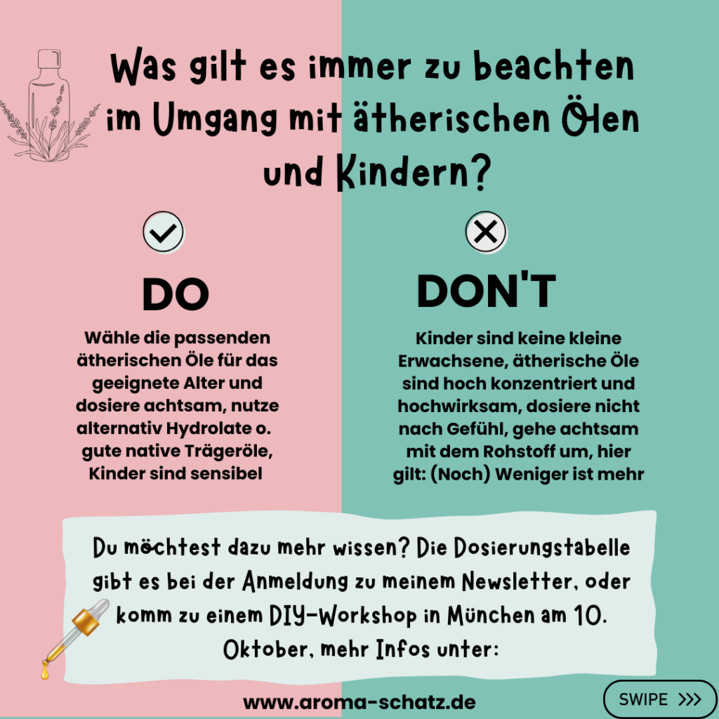 Do und Dont im Umgang mit ätherischen Ölen und Kindern